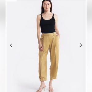 ☑️NWT Lattelier Linen Blend Tapered Pants Sz S